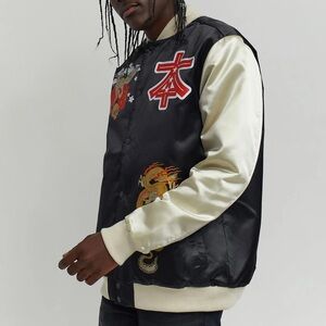 •Osaka• Nylon Graphic Varsity Bomber Jacket